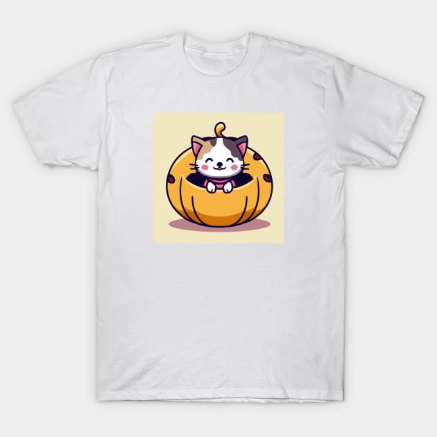 Cute Cat Drawing T-Shirt by Play Zoo